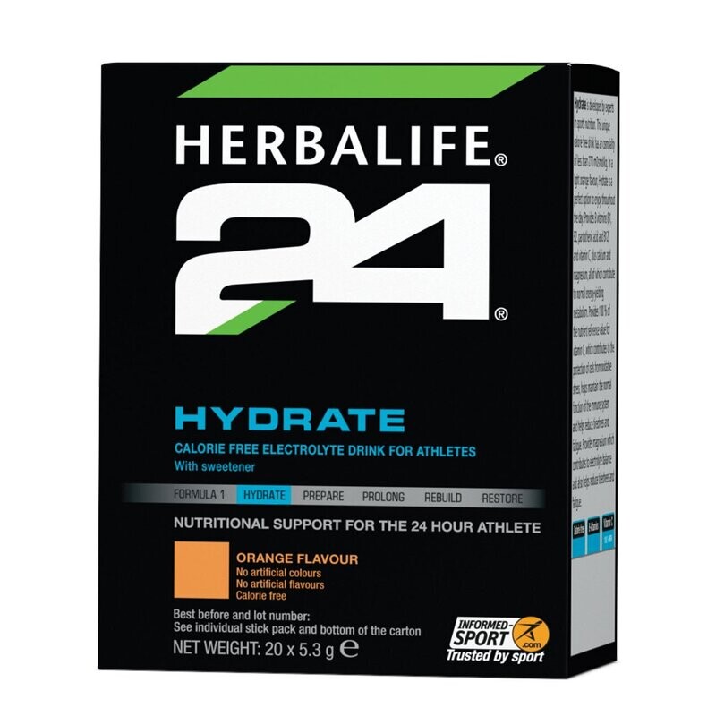 Hydrate - Orange flavour - pakki - 20 skammtar