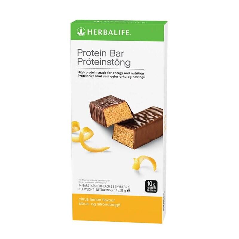 Herbalife® próteinstangir-sítrónubragð (14 stk)/Protein Bar - Citrus Lemon (14 Bars per box)