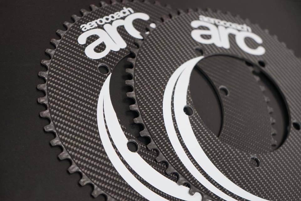 aerocoach arc カーボンチェーンリング 58-44クランク付き値下げ