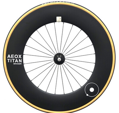 AeroCoach AEOX® Titan carbon track clincher front wheel