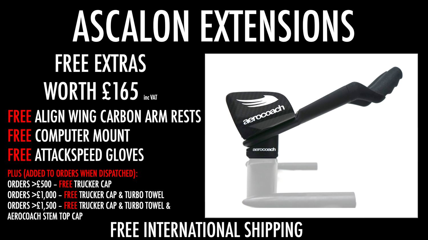 BLACK FRIDAY AeroCoach Ascalon aerobar extensions