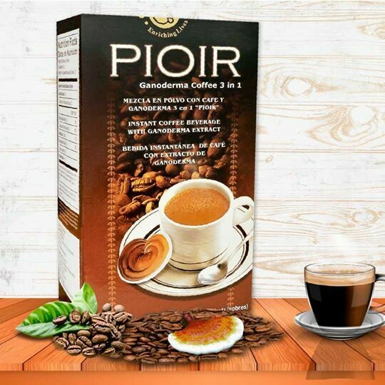 PIOIR Cafe 3en1 Enriquecido con Ganoderma Lucidum + Envío GRATIS