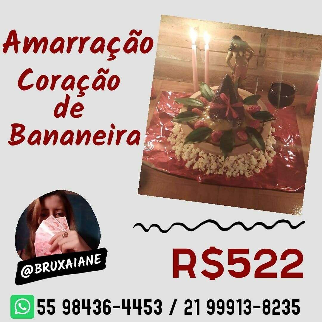 Amarração amorosa coração de bananeira ( R$560 no cartão de crédito)