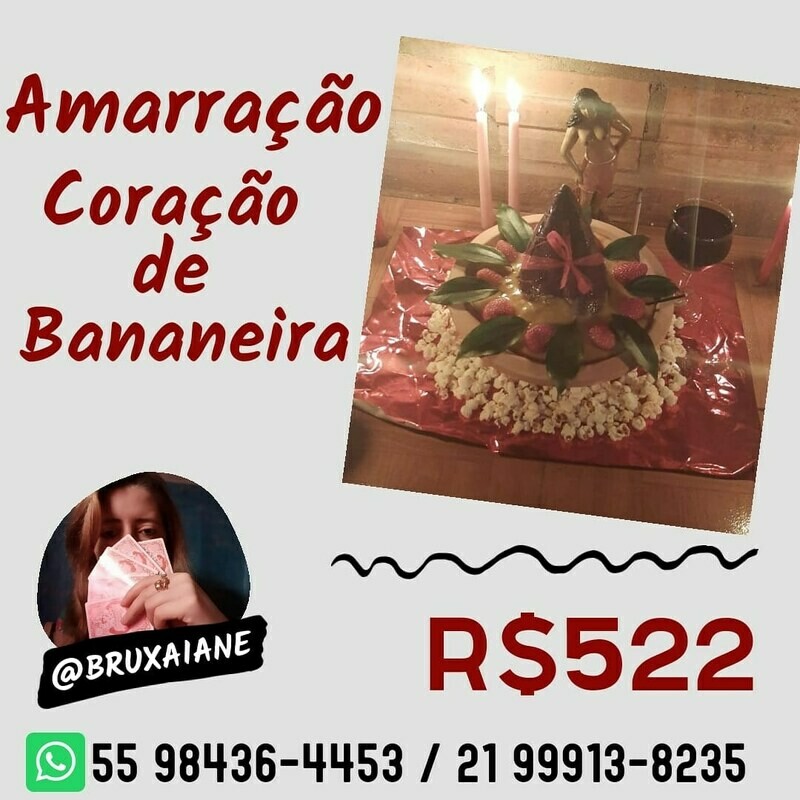 Amarração amorosa coração de bananeira ( R$560 no cartão de crédito)