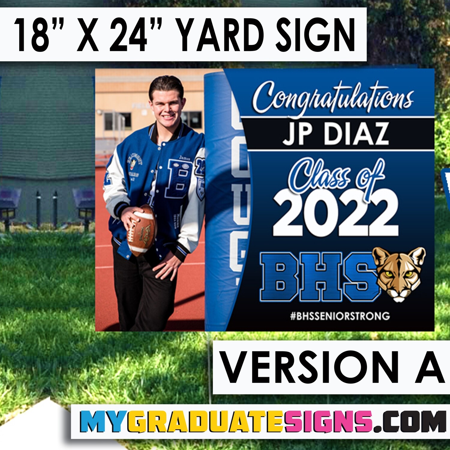 Grad Yard Sign - Class of 2022 ANY HS