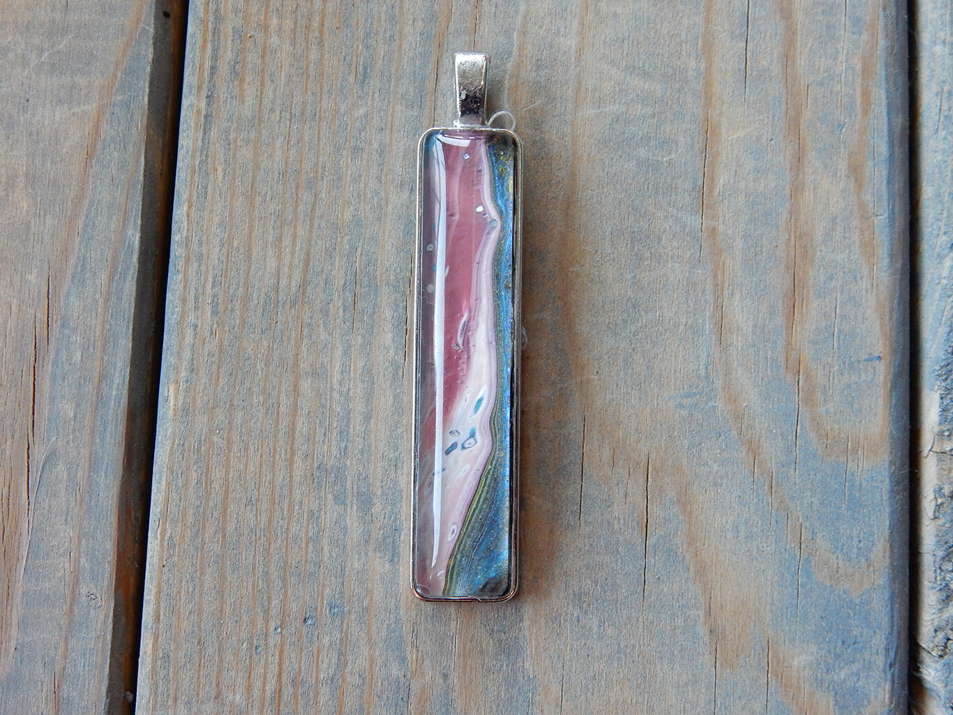 Pink Color Shift Slim Rectangle