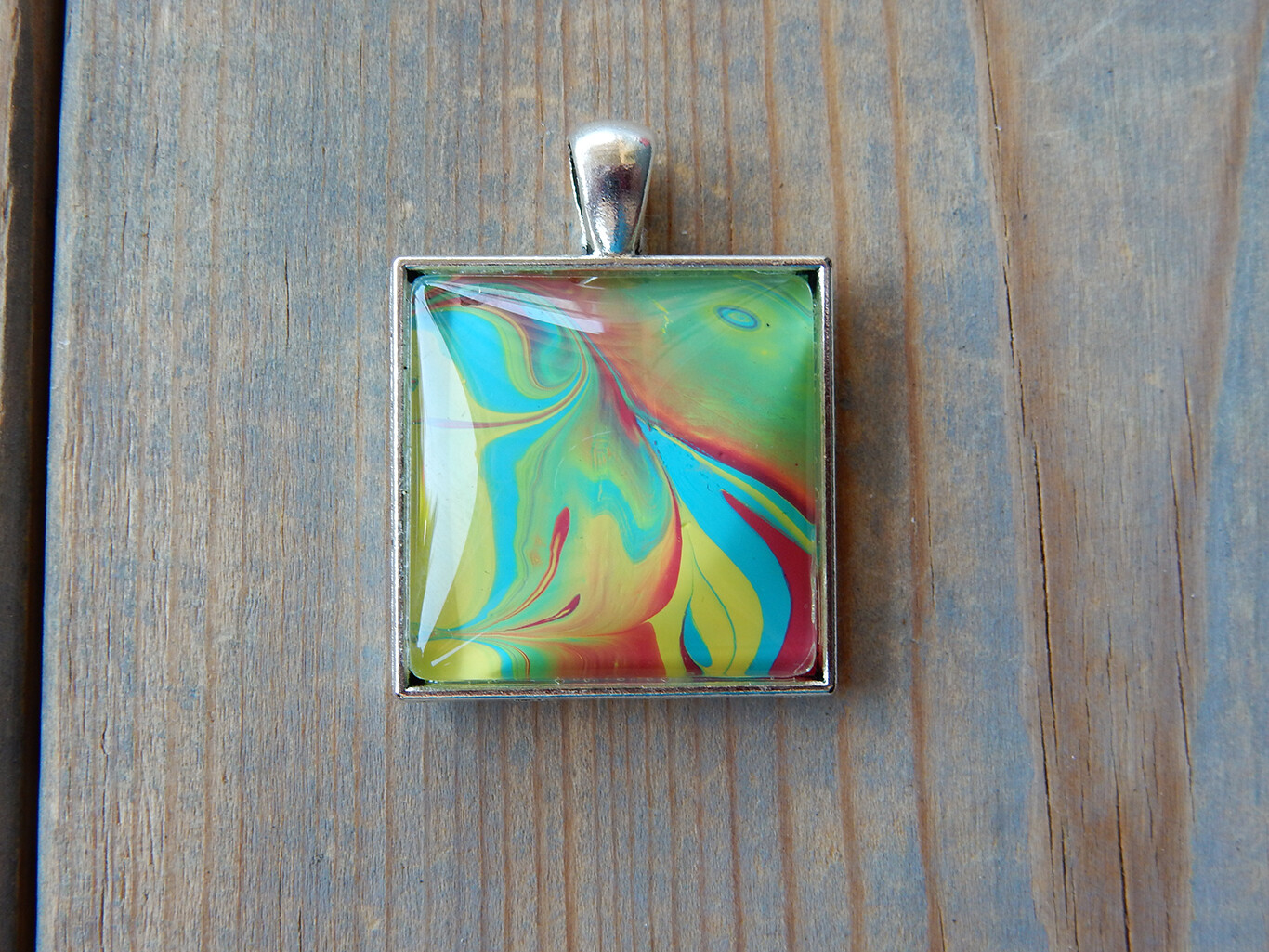 Rainbow Flower Square