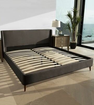 Upholstered Bamboo Bed Frame - Carbon