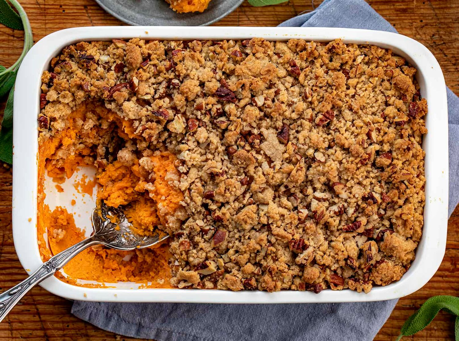 Mashed Sweet Potatoes w/ Maple Pecan Streusel - 1/2 Tray