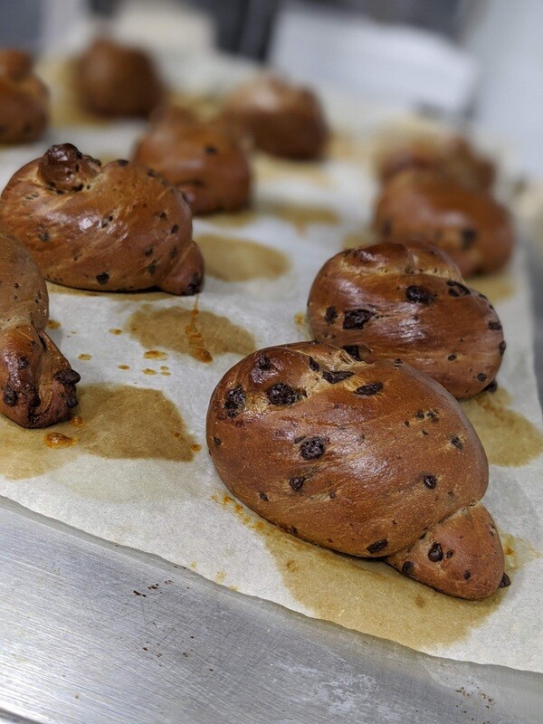 Chocolate Challah Knots - half dozen