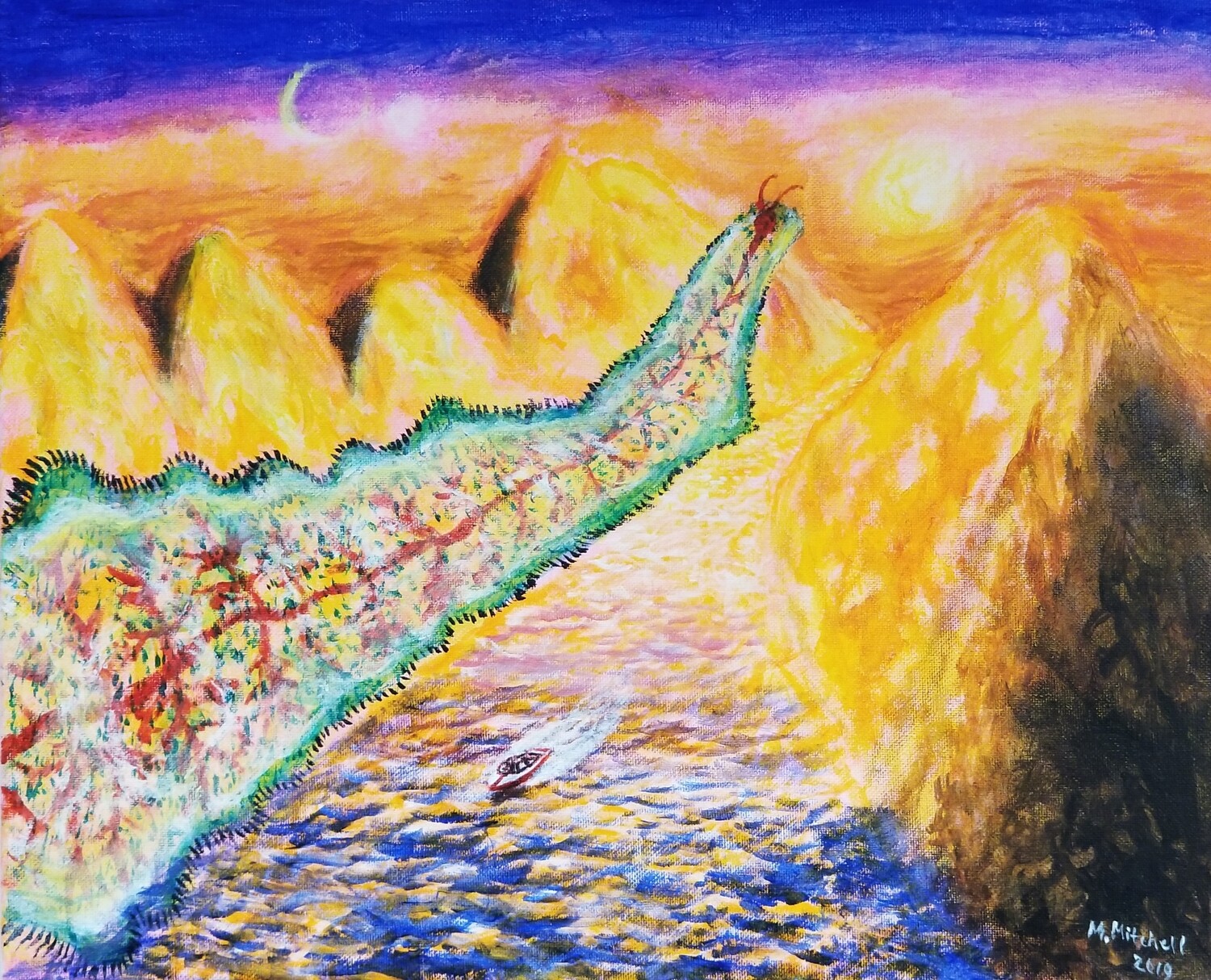 Sunset on Another World - From Original Painting