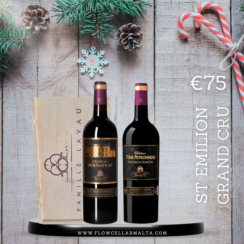 St Emilion Grand Cru 2 Bottle + Wooden Box