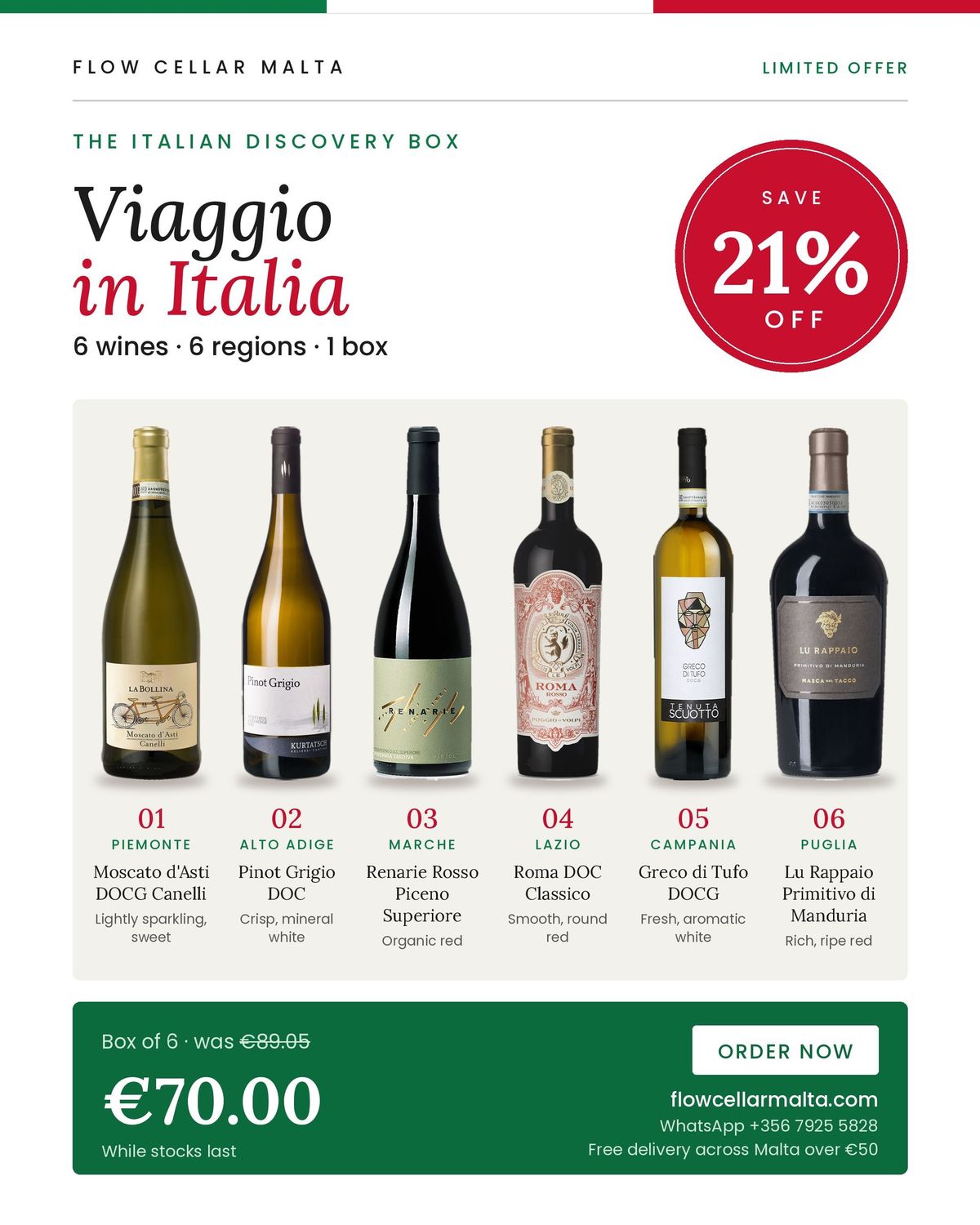 Viaggio in Italia – Discovery Box of 6 (6 Regions)