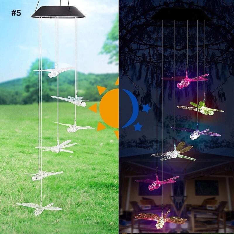 Solar LED Dragonfly Wind Chime