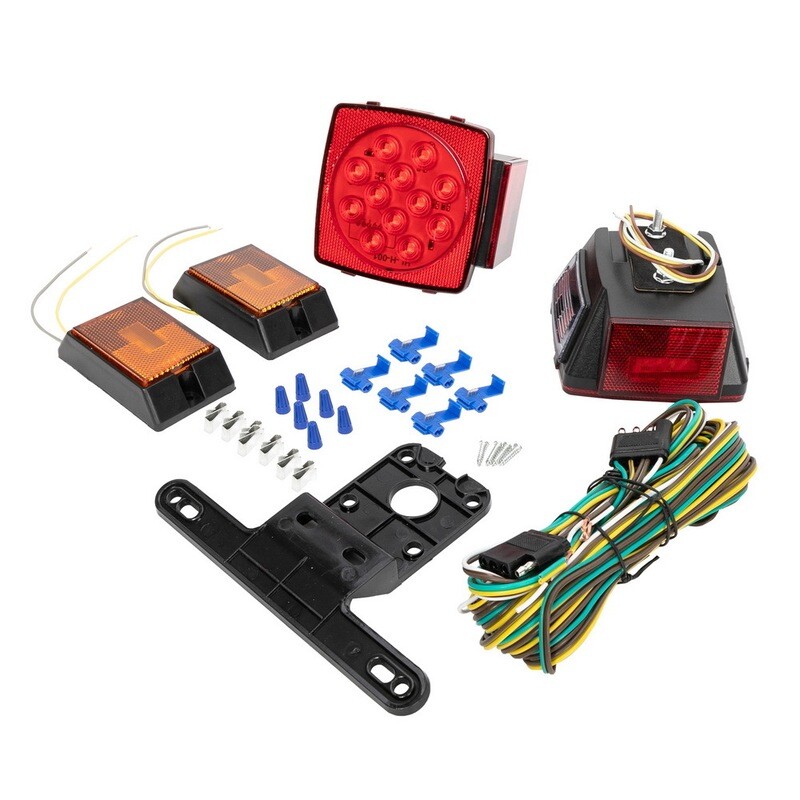 12V Rear LED Submersible Trailer Truck Boat Marker Tail Light Kit Waterproof