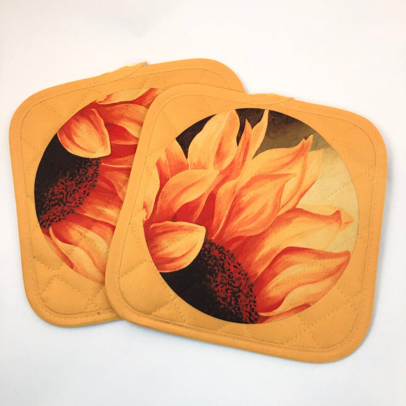 Pedal Power Sunflower Pot holders
