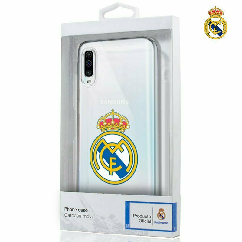 Carcasa COOL para Samsung A705 Galaxy A70 Licencia Fútbol Real Madrid Transparente
