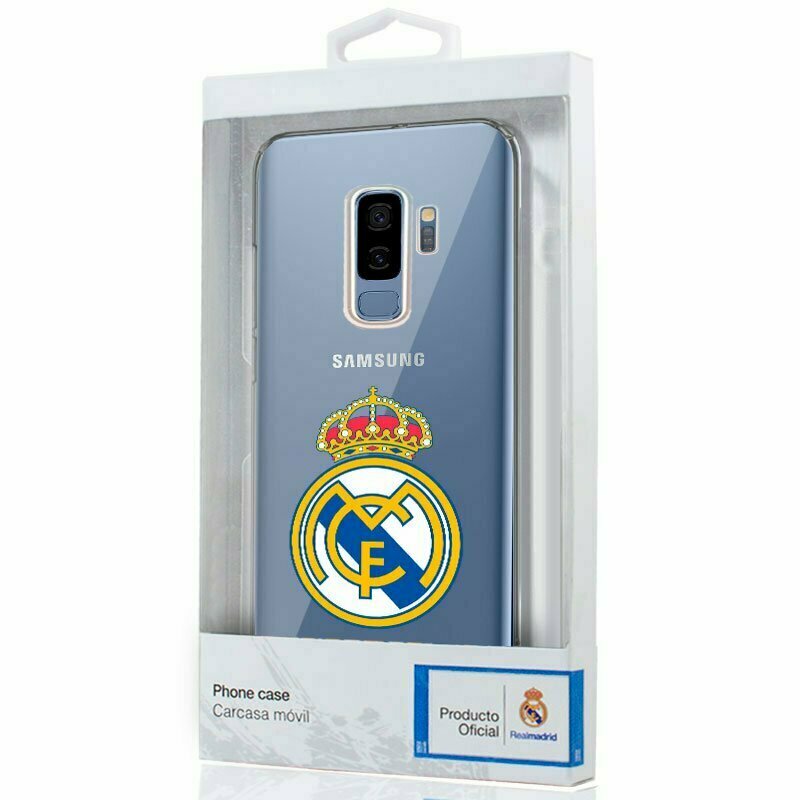 Carcasa COOL para Samsung G965 Galaxy S9 Plus Licencia Fútbol Real Madrid Transparente