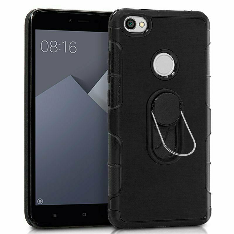 Carcasa COOL para Xiaomi Redmi Note 5A / Note 5A Prime Aluminio + Anilla (Negro)