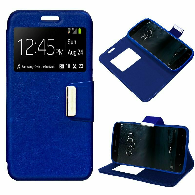 Funda COOL Flip Cover para Nokia 5 Liso Azul