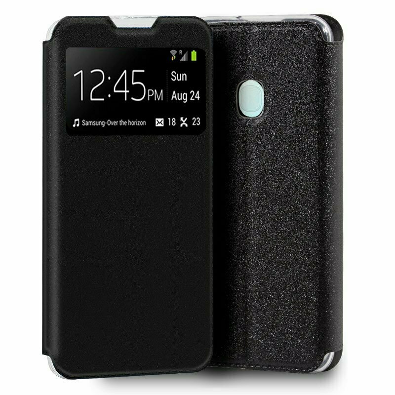 Funda COOL Flip Cover para Samsung A217 Galaxy A21s Liso Negro