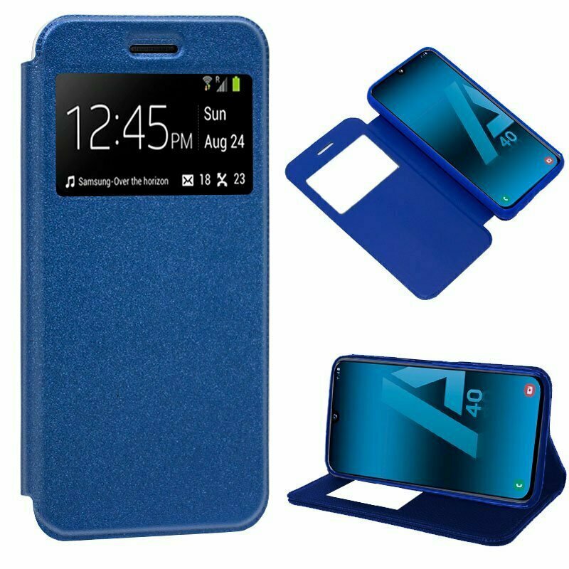 Funda COOL Flip Cover para Samsung A405 Galaxy A40 Liso Azul