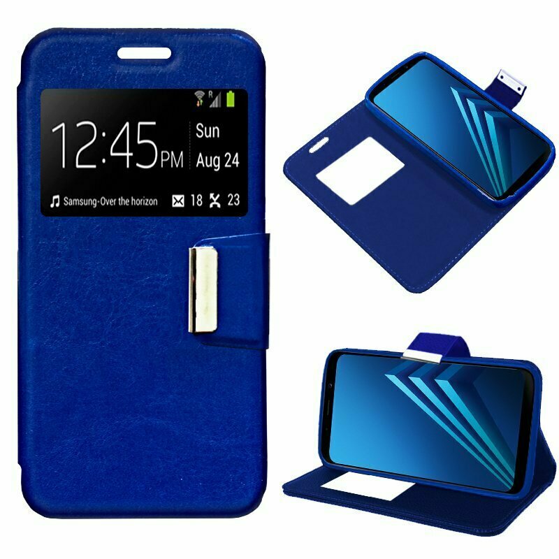 Funda COOL Flip Cover para Samsung A530 Galaxy A8 (2018) Liso Azul