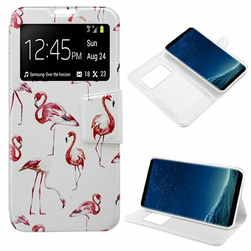 Funda COOL Flip Cover para Samsung G955 Galaxy S8 Plus Dibujos Flamencos