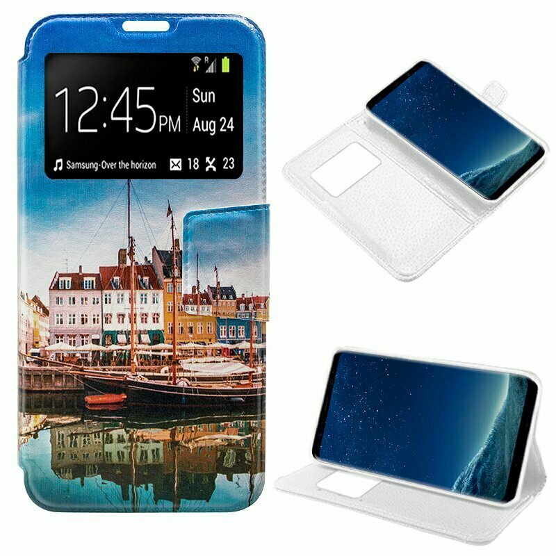 Funda COOL Flip Cover para Samsung G955 Galaxy S8 Plus Dibujos Lago