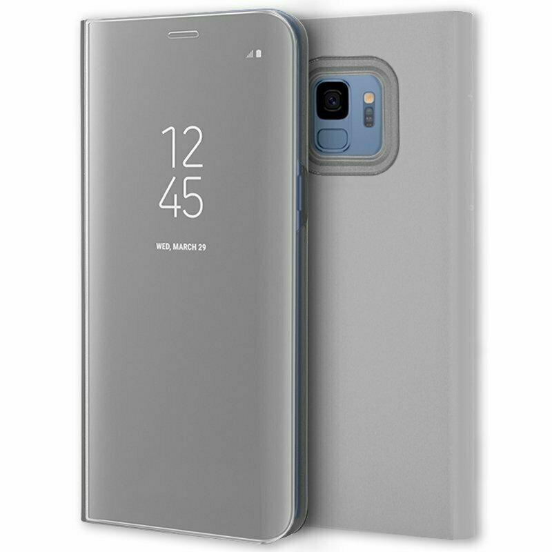 Funda COOL Flip Cover para Samsung G960 Galaxy S9 Clear View Plata