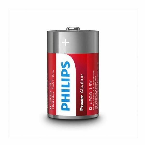 Pila LR20 Philips (Pack 2 Uds)