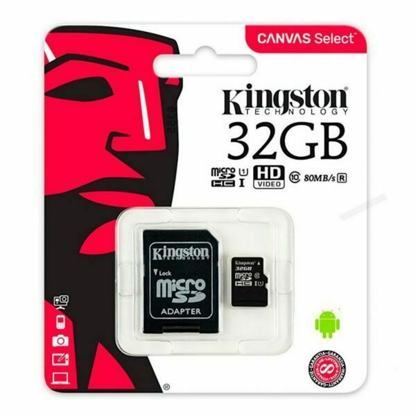 Tarjeta Memoria Micro SD con Adapt. x32 GB Kingston