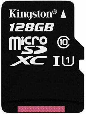 Tarjeta Memoria Micro SD con Adaptador x128 GB Kingston (Clase 10)