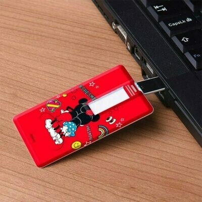 Pen Drive USB x32 GB Thin Licencia Disney Mickey and Minnie Rojo