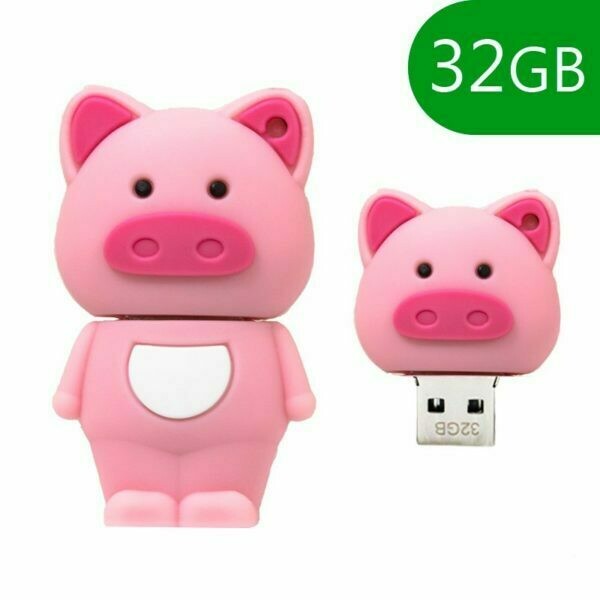Pen Drive USB x32 GB Silicona Cerdito