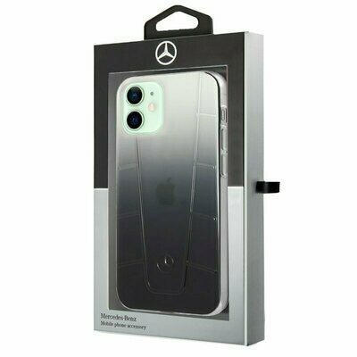 Carcasa iPhone 12 / 12 Pro Licencia Mercedes-Benz Negro Ahumado
