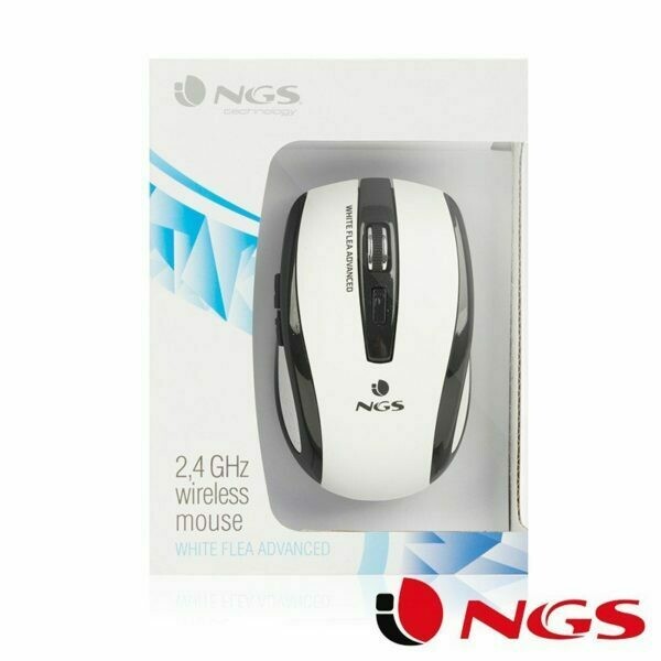 Ratón Inalámbrico NGS Flea White Advance