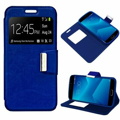 Funda COOL Flip Cover para Meizu M5 Note Liso Azul