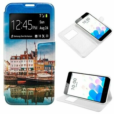 Funda COOL Flip Cover para Meizu M5c Dibujos Lago