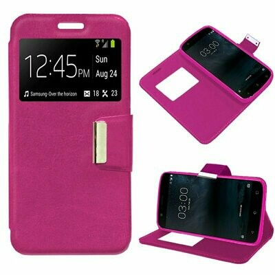 Funda COOL Flip Cover para Nokia 3 Liso Rosa