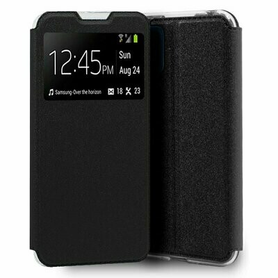 Funda COOL Flip Cover para Motorola Moto G9 Plus Liso Negro