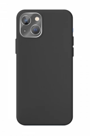 Funda Silicona Suave IPhone 13 Mini con Protector Camara 3D - Negro
