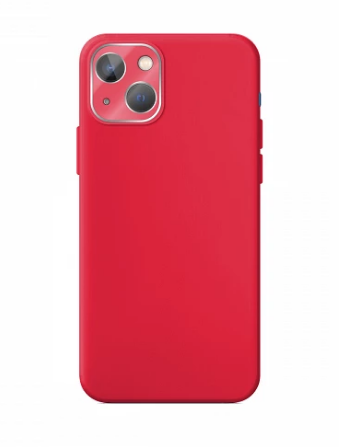 Funda Silicona Suave IPhone 13 Mini con Protector Camara 3D - Rojo