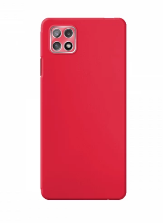 Funda Silicona Suave Samsung A22-5G con Cámara 3D - Rojo