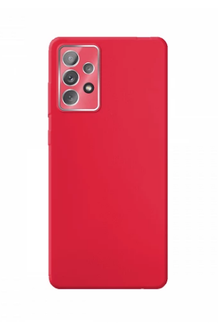 Funda Silicona Suave Samsung Galaxy A52-5G con Protector Camara 3D - Rojo