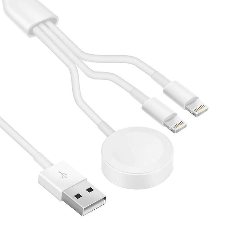 Cable USB - (2) Lightning + Apple Wath 3W 1A C3163