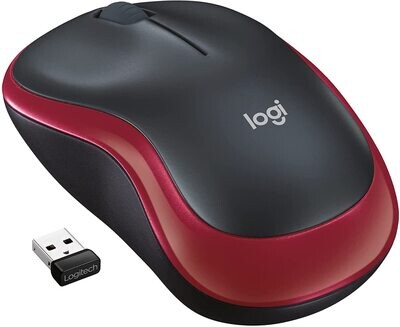 RATON LOGITECH WIRELESS M185 ROJO