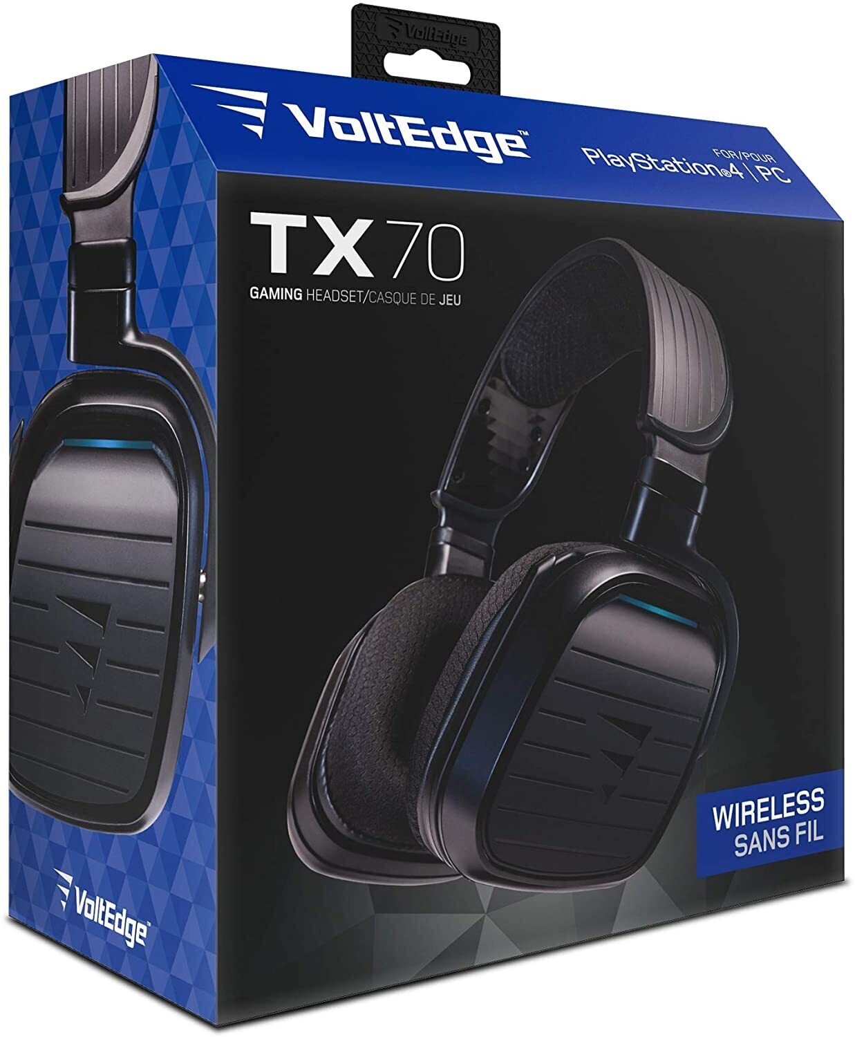 VOLTEDGE TX70 - Auriculares inalámbricos para PS4 y PC