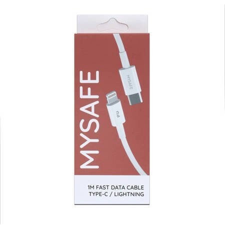 MYSAFE CABLE CL18W TYPE-C FOR LIGHTNING WHITE