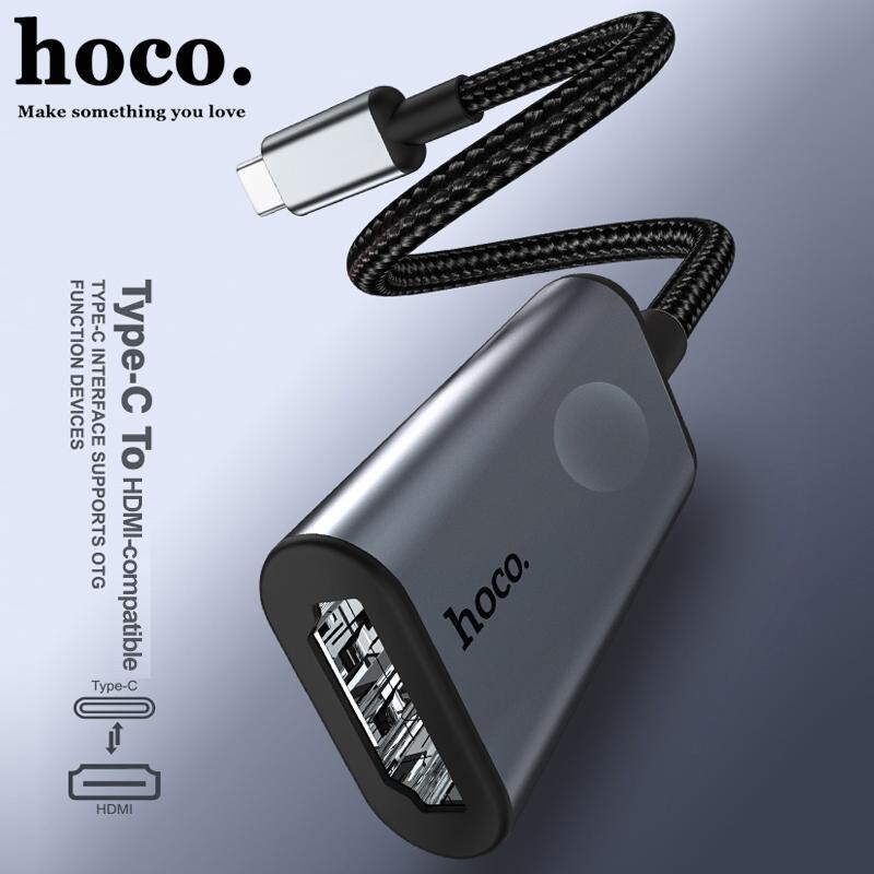 Adaptador HOCO - HB21 USB-C a HDMI plateado
